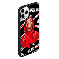 Чехол iPhone 11 Pro матовый БУМАЖНЫЙ ДОМ WE ARE THE RESISTANCE, цвет: 3D-черный — фото 2