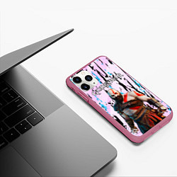 Чехол iPhone 11 Pro матовый God of War Бог войны, цвет: 3D-малиновый — фото 2