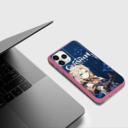 Чехол iPhone 11 Pro матовый ЦВЕТОК СОЛНЦА АЛЬБЕДО, цвет: 3D-малиновый — фото 2
