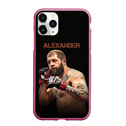 Чехол iPhone 11 Pro матовый Alexander The Grim Reape, цвет: 3D-малиновый