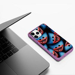 Чехол iPhone 11 Pro матовый POPPY PLAYTIME ХАГИ ВАГИ ЛИЦО МОНСТРА, цвет: 3D-фиолетовый — фото 2