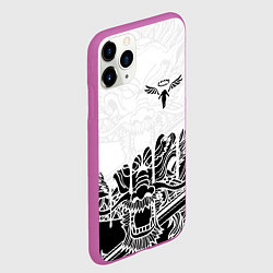 Чехол iPhone 11 Pro матовый WALHALLA TEAM НА СПИНЕ БЕЛЫЙ ДРАКОН, цвет: 3D-фиолетовый — фото 2