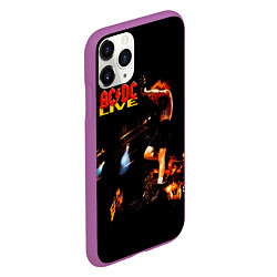 Чехол iPhone 11 Pro матовый ACDC Live, цвет: 3D-фиолетовый — фото 2