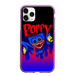 Чехол iPhone 11 Pro матовый POPPY PLAYTIME ПОППИ ПЛЕЙТАЙМ ХАГГИ ВАГГИ FIRE, цвет: 3D-фиолетовый