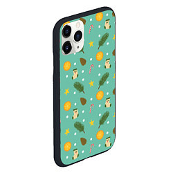 Чехол iPhone 11 Pro матовый Cozy pattern Зимний узор, цвет: 3D-черный — фото 2