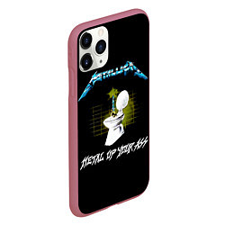 Чехол iPhone 11 Pro матовый Kill Em All - Metallica, цвет: 3D-малиновый — фото 2