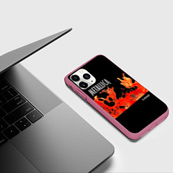 Чехол iPhone 11 Pro матовый Load - Metallica, цвет: 3D-малиновый — фото 2