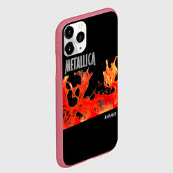 Чехол iPhone 11 Pro матовый Load - Metallica, цвет: 3D-малиновый — фото 2