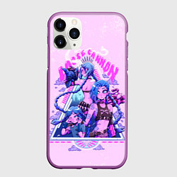 Чехол iPhone 11 Pro матовый Стадии Джинкс, цвет: 3D-фиолетовый