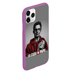 Чехол iPhone 11 Pro матовый LA CASA DE PAPEL - БУМАЖНЫЙ ДОМ СЕРИАЛ, цвет: 3D-фиолетовый — фото 2