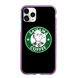 Чехол iPhone 11 Pro матовый ONE-PUNCH MAN OK COFFEE, цвет: 3D-фиолетовый