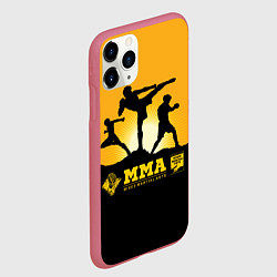 Чехол iPhone 11 Pro матовый ММА Mixed Martial Arts, цвет: 3D-малиновый — фото 2
