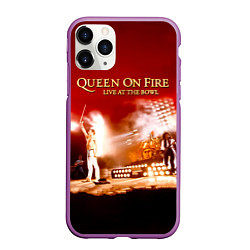 Чехол iPhone 11 Pro матовый Queen on Fire - Live at the Bowl, цвет: 3D-фиолетовый