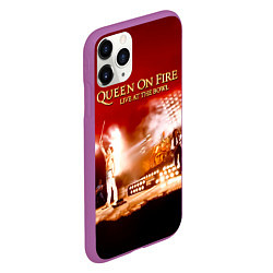 Чехол iPhone 11 Pro матовый Queen on Fire - Live at the Bowl, цвет: 3D-фиолетовый — фото 2