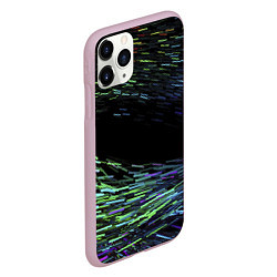 Чехол iPhone 11 Pro матовый Абстрактные Частицы, цвет: 3D-розовый — фото 2