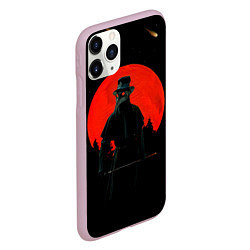 Чехол iPhone 11 Pro матовый Plague doctor ЧУМНОЙ ДОКТОР, цвет: 3D-розовый — фото 2