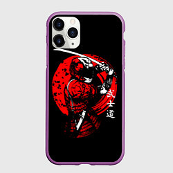 Чехол iPhone 11 Pro матовый МОТО САМУРАЙ С КАТАНОЙ JAPAN SAMURAI, цвет: 3D-фиолетовый