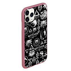 Чехол iPhone 11 Pro матовый ВЕДЬМАК ЛОЛГОБОМБИНГ THE WITCHER, цвет: 3D-малиновый — фото 2