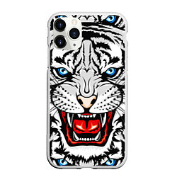 Чехол iPhone 11 Pro матовый БЕЛЫЙ ТИГР СИМВОЛ НОВОГО ГОДА 2022 WHITE TIGER, цвет: 3D-белый