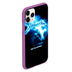 Чехол iPhone 11 Pro матовый Ride the Lightning Metallica, цвет: 3D-фиолетовый — фото 2