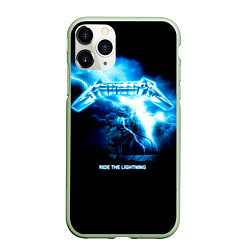 Чехол iPhone 11 Pro матовый Ride the Lightning Metallica, цвет: 3D-салатовый