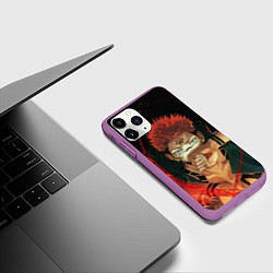 Чехол iPhone 11 Pro матовый СУКУНА МАГИЧЕСКА БИТВА ДЕМОН, цвет: 3D-фиолетовый — фото 2