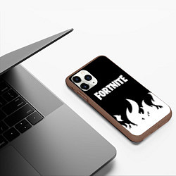 Чехол iPhone 11 Pro матовый Fortnite Огонь, цвет: 3D-коричневый — фото 2