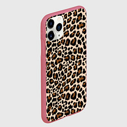 Чехол iPhone 11 Pro матовый Леопардовые Пятна, цвет: 3D-малиновый — фото 2
