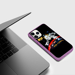 Чехол iPhone 11 Pro матовый Игра с огнём - Ария, цвет: 3D-фиолетовый — фото 2
