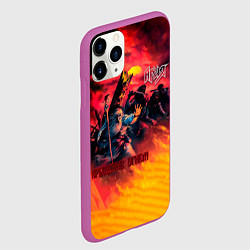 Чехол iPhone 11 Pro матовый Крещение огнём - Ария, цвет: 3D-фиолетовый — фото 2
