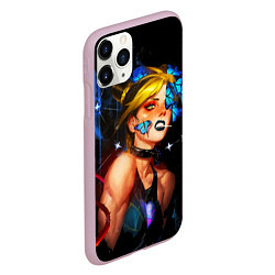 Чехол iPhone 11 Pro матовый Jojo Stone Ocean Jolyne cujoh, цвет: 3D-розовый — фото 2
