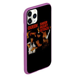 Чехол iPhone 11 Pro матовый Sheer Heart Attack - Queen, цвет: 3D-фиолетовый — фото 2