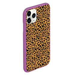 Чехол iPhone 11 Pro матовый Леопард Leopard, цвет: 3D-фиолетовый — фото 2