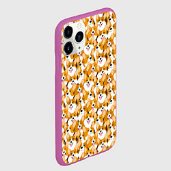 Чехол iPhone 11 Pro матовый Собаки Корги, цвет: 3D-фиолетовый — фото 2