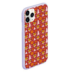 Чехол iPhone 11 Pro матовый Милый вязаный тигр, цвет: 3D-светло-сиреневый — фото 2