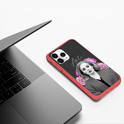 Чехол iPhone 11 Pro матовый Flowers Adele, цвет: 3D-красный — фото 2
