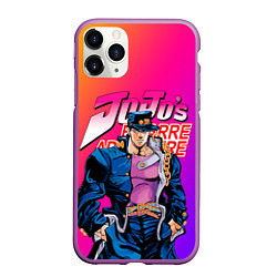 Чехол iPhone 11 Pro матовый JOJO BIZARRE ADVENTURE ДЖО ДЖО ГРАДИЕНТ, цвет: 3D-фиолетовый