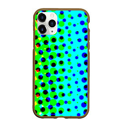 Чехол iPhone 11 Pro матовый Цветная кислота, цвет: 3D-коричневый