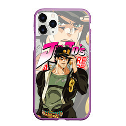 Чехол iPhone 11 Pro матовый JOJO BIZARRE ADVENTURE ДЖОДЖО, цвет: 3D-фиолетовый