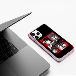 Чехол iPhone 11 Pro матовый JOJO BIZARRE ADVENTURE ДЖОДЖО АРТ, цвет: 3D-розовый — фото 2