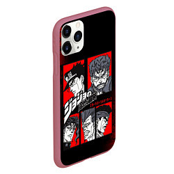 Чехол iPhone 11 Pro матовый JOJO BIZARRE ADVENTURE ДЖОДЖО АРТ, цвет: 3D-малиновый — фото 2