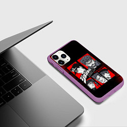 Чехол iPhone 11 Pro матовый JOJO BIZARRE ADVENTURE ДЖОДЖО АРТ, цвет: 3D-фиолетовый — фото 2