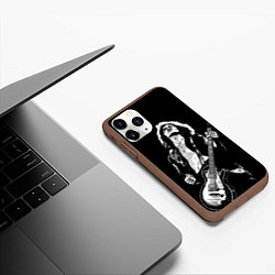 Чехол iPhone 11 Pro матовый Джимми Пэйдж Art, цвет: 3D-коричневый — фото 2