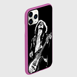 Чехол iPhone 11 Pro матовый Джимми Пэйдж Art, цвет: 3D-фиолетовый — фото 2