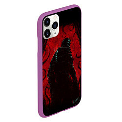 Чехол iPhone 11 Pro матовый DEAD SPACE АЙЗЕК КЛАРК В БРОНЕ, цвет: 3D-фиолетовый — фото 2