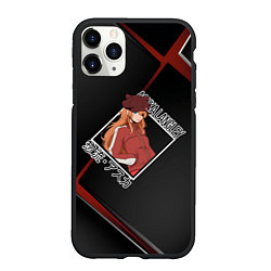 Чехол iPhone 11 Pro матовый Евангелион Evangelion, Аска Лэнгли Сорью, цвет: 3D-черный