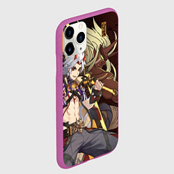 Чехол iPhone 11 Pro матовый ДЕМОН АРАТАКИ ИТТО, цвет: 3D-фиолетовый — фото 2