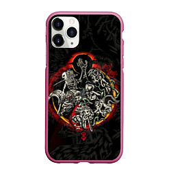Чехол iPhone 11 Pro матовый ГЕРОЙ АНИМЕ БЕРСЕРК BERSERK, цвет: 3D-малиновый