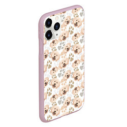 Чехол iPhone 11 Pro матовый Собака Пудель - Poodle, цвет: 3D-розовый — фото 2