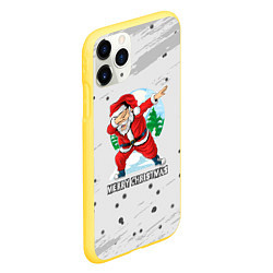 Чехол iPhone 11 Pro матовый Merry Christmas Santa Dabbing, цвет: 3D-желтый — фото 2